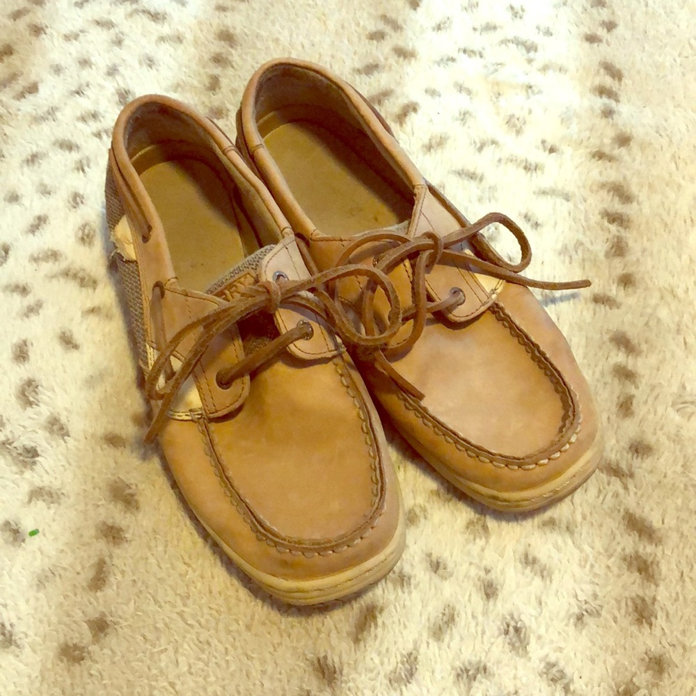 Sperry Top Sider Bluefish tan boat shoes size 6M